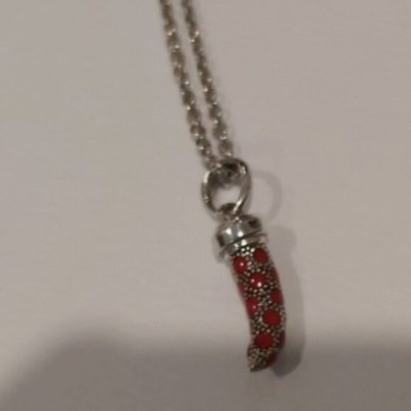 Auth. Pandora *Retired* Sterling Silver Red Corno Amulet w/Red Enamel 397203EN07 - Picture 8 of 13